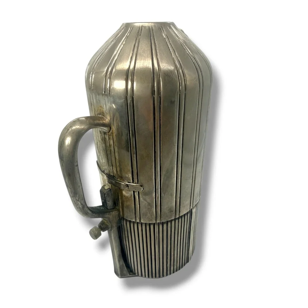 Vintage Silver Plated Tuxedo Butler Wine Bottle Holder Pourer Barware
